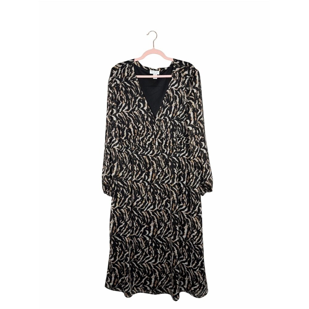 Sofia Jeans by Sofia Vergara XXXL 22 Animal Print Midi Dress Plus Size Boho Glam